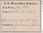 Etiketten zu Opal (Menilith) (NHMW-MIN-Ag854)